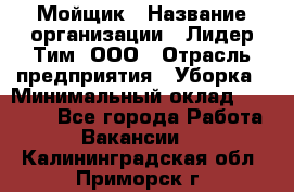 Мойщик › Название организации ­ Лидер Тим, ООО › Отрасль предприятия ­ Уборка › Минимальный оклад ­ 15 300 - Все города Работа » Вакансии   . Калининградская обл.,Приморск г.